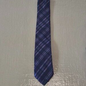 John Vavratos Silk Purple Plaid Tie Made In Italy (3") (Free tie-clip)